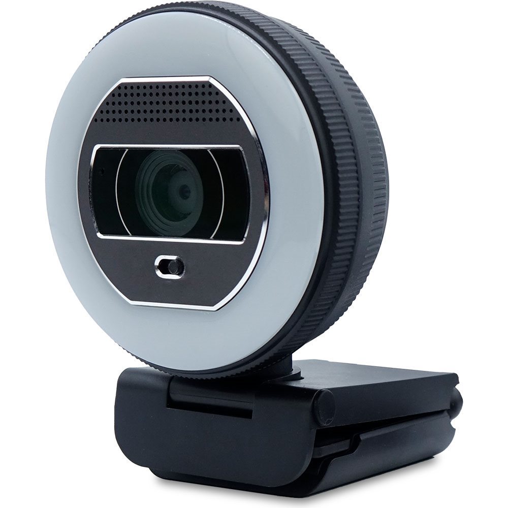 TERRA Webcam Halo mit LED-Lichtkranz (C1868pro) und Privatschieber Full-HD, Auto