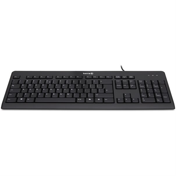 TERRA Keyboard 1500 Corded [US/EU] USB black Copilot QWERTY, 105 toetsen, met ka